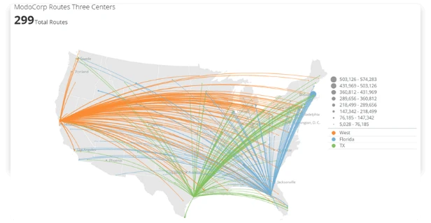 Map chart example